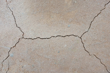Fototapeta premium Texture on dried land cracked earth background