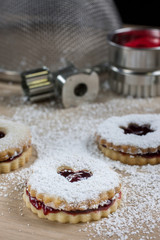 Raspberry Linzer Cookies