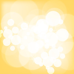 Abstract yellow bokeh christmas background