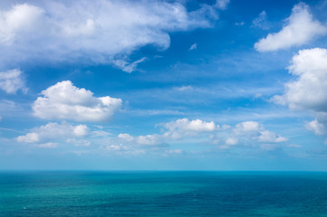 sea and blue sky, sun daylight relaxation landscape viewpoint