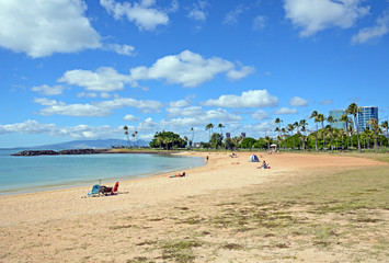 Obraz premium Magic Island Lagoon, Honolulu, Hawaii