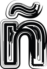Abstract Letter ñ