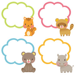 かわいい動物　コピースペース