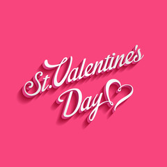 Valentine's Day Vintage Retro Typography Lettering Design