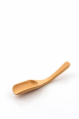 Wooden empty spice spoon.