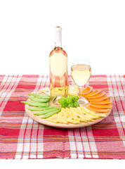 White wine and cheese