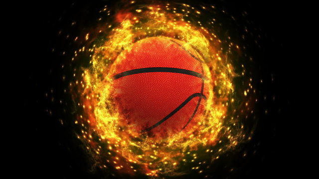 Fiery Basket Ball Background