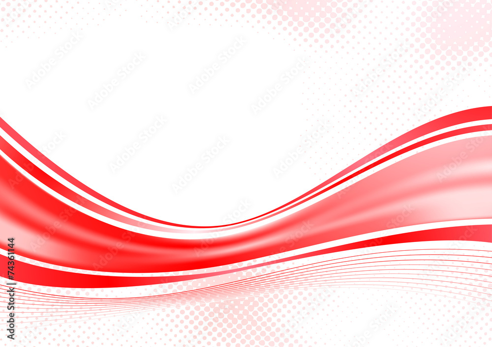 Canvas Prints bright red speed swoosh background line