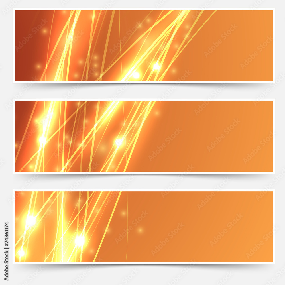 Wall mural bright swoosh speed line abstract header set