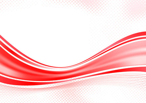 Bright Red Speed Swoosh Background Line