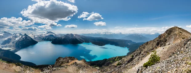Fotobehang Panorama van het Garibaldi-meer vanaf Ridge © souvenirpixels