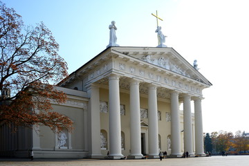 Fototapeta na wymiar Vilnius cathedral is main church of Lithuania