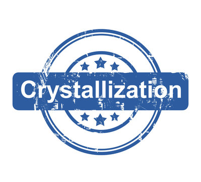 Crystallization business concept stamp