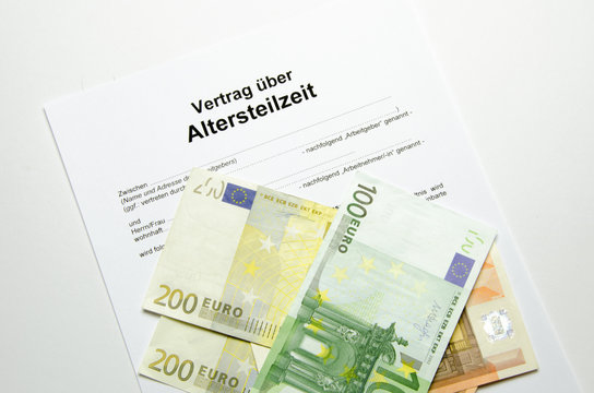 Vertrag &uuml;ber Altersteiilzeit mit Euros