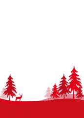 Weihnachten Wald rot Hintergrund Landschaft