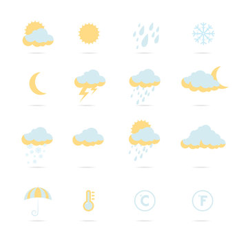 Weather icons. Color