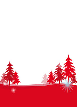 Weihnachten Wald rot Hintergrund Landschaft