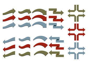 Set of arrows earthtone color