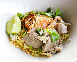 Tom yum noodle ,Thai Food.
