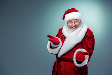 Fototapeta na wymiar happy, smiling Santa Claus.