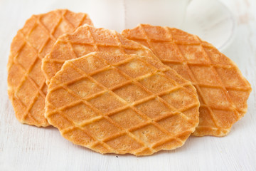 waffles on white background