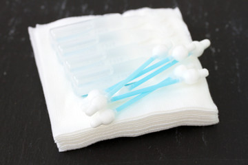 gauze pad with cotton sticks