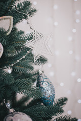 Decorating beautiful Christmas-tree background