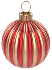 Christmas ball decoration New Years Eve bauble gold red