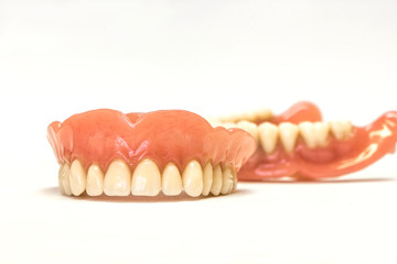 Dental dentures isolated on white