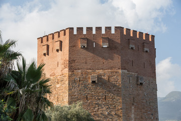 Kizil Kule or Red Tower in Alanya, Antalya, Turkey