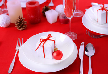 Beautiful Christmas table setting