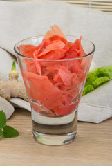 Marinated ginger