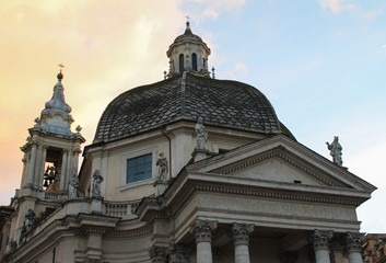 Fototapeta na wymiar Church of Santa Maria dei Miracoli - Rome