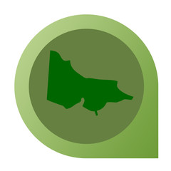 Isolated Victoria in Australia map marker pin