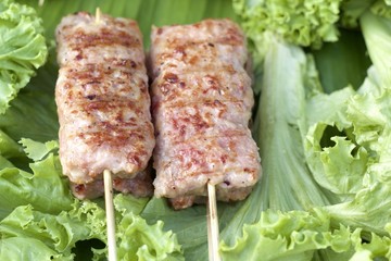 Bar-B-Q or BBQ grill of meat