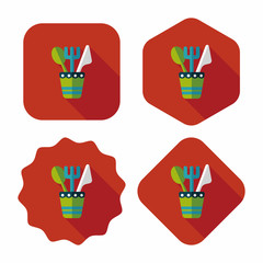 tableware flat icon with long shadow,eps10