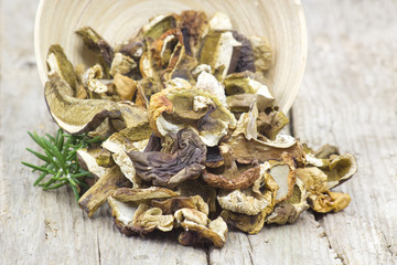 dried mushrooms in a bowl