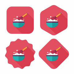 kitchenware beater flat icon with long shadow,eps10
