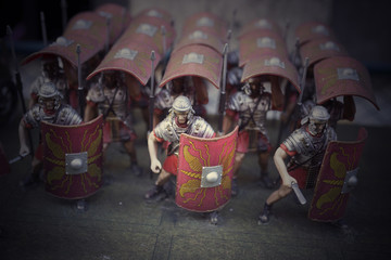 Miniature of roman empire soldiers