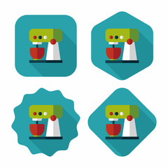 kitchenware electronic beater flat icon with long shadow,eps10