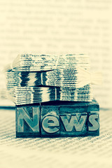 News in Bleibuchstaben