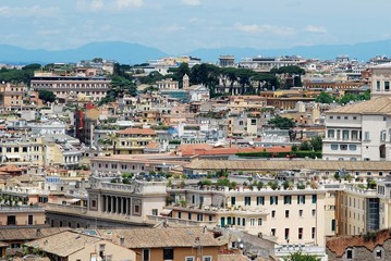 Obraz premium Rome aerial view from Vittorio Emanuele monument