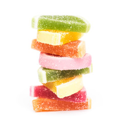 Fruit Jelly Top Group Isolated On White