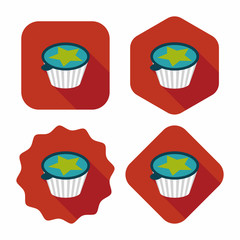 coffee-mate flat icon with long shadow,eps10