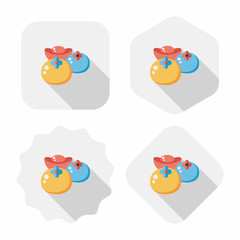Chinese New Year flat icon with long shadow, eps10, Chinese luck