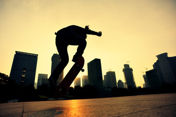 skateboarding on sunrise city 