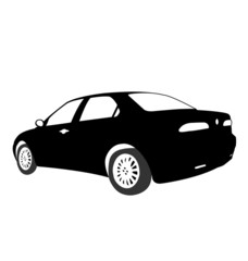 Silhouette of Car vector black