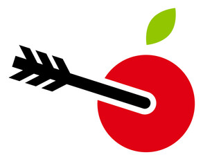 Apple with arrow icon