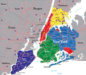 New York City map - 74374306