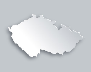 Obraz premium Karte von Tschechien